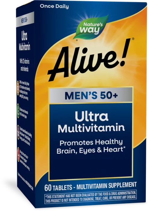Nature's Way Alive! Men's 50+ Ultra Multivitamin box, 60 tablets